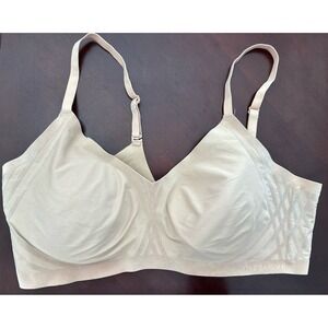 Honeylove Silhouette Bra XL Beige Nude Wireless Smoothing LWBR0201 Seamless